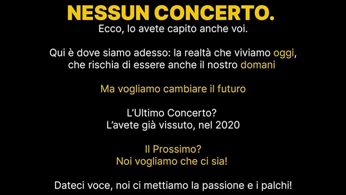 #ultimoconcerto nessun concerto