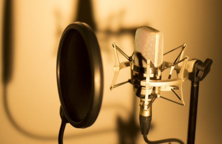Microfono in studio di registrazione