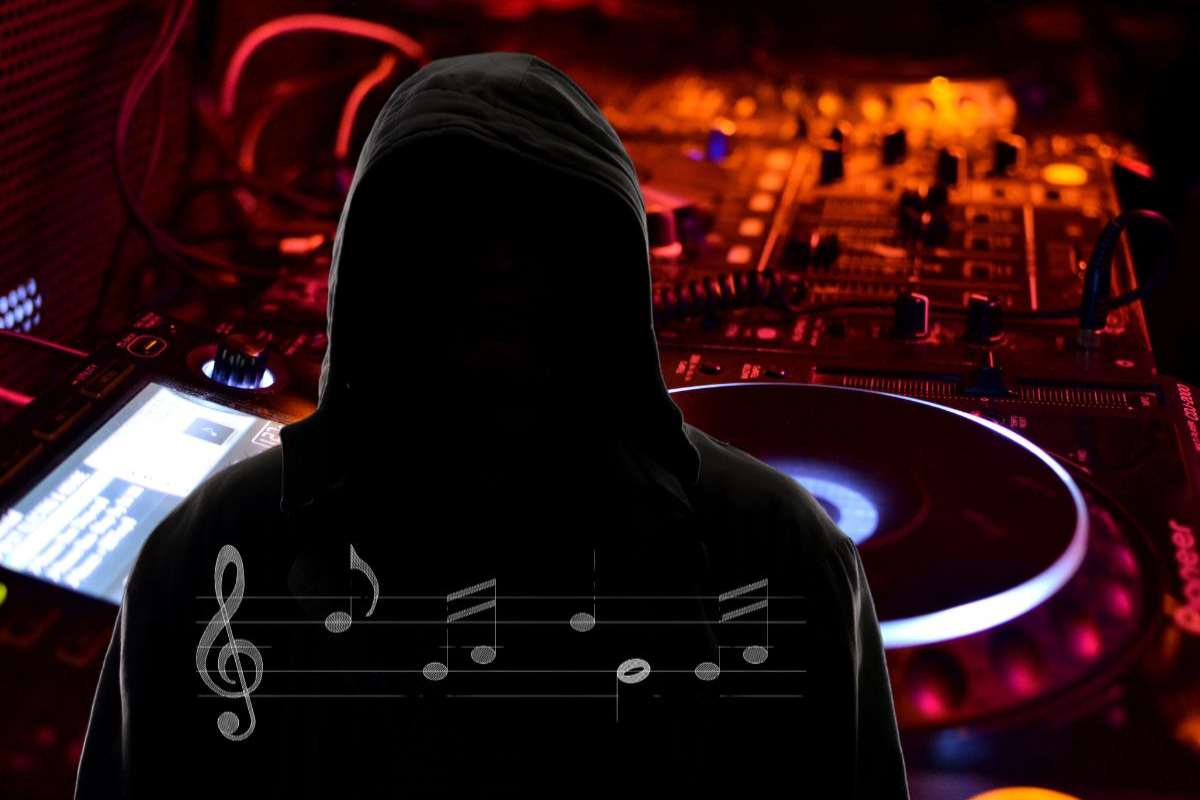 Consolle musica al buio