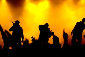 Gruppo rap in concerto