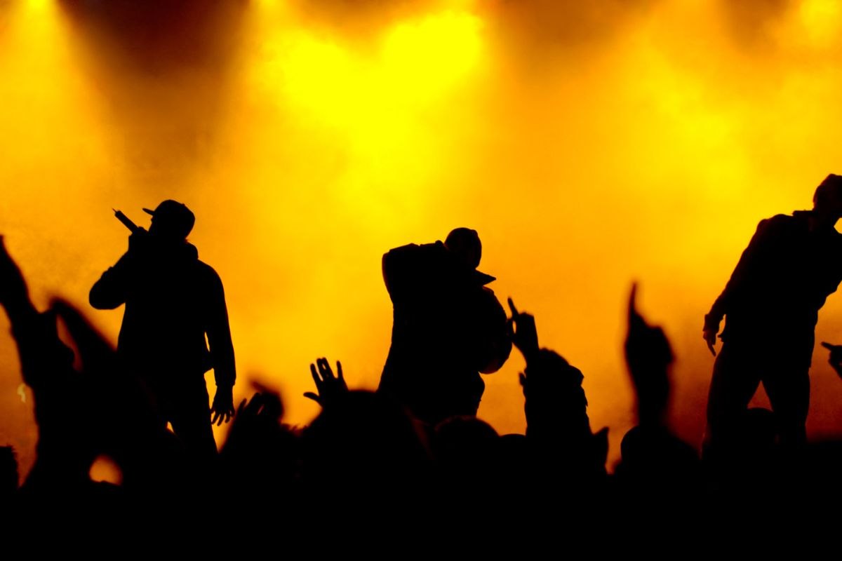 Gruppo rap in concerto