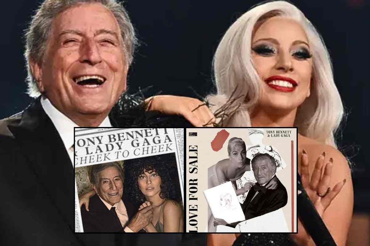 I cantanti Lady Gaga e Tony Bennett in concerto