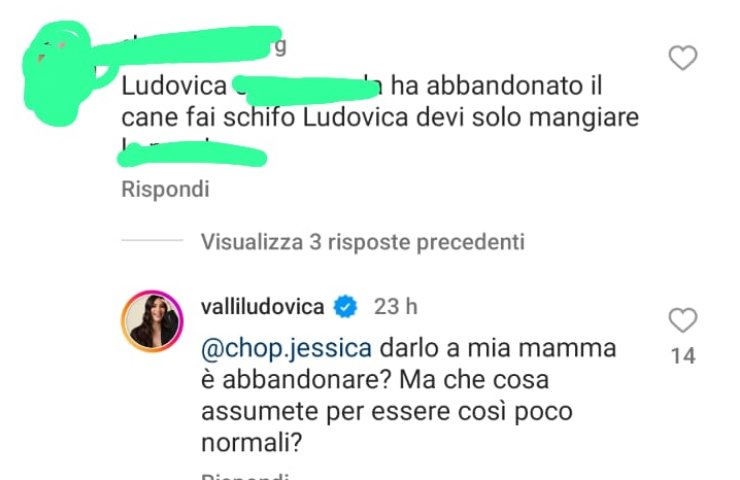 Ludovica Valli a chi ha dato il cane