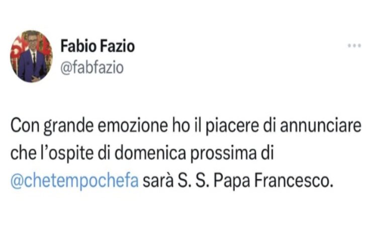 Fabio fazio Papa