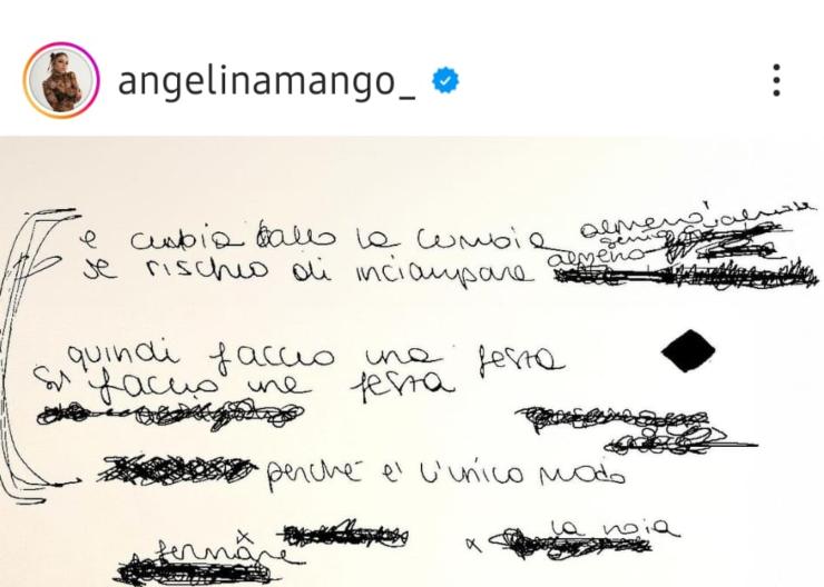 analisi scrittura angelina mango