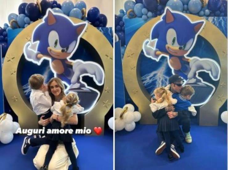 Chiara Ferragni e Fedez fanno foto divisi al compleanno di Leone