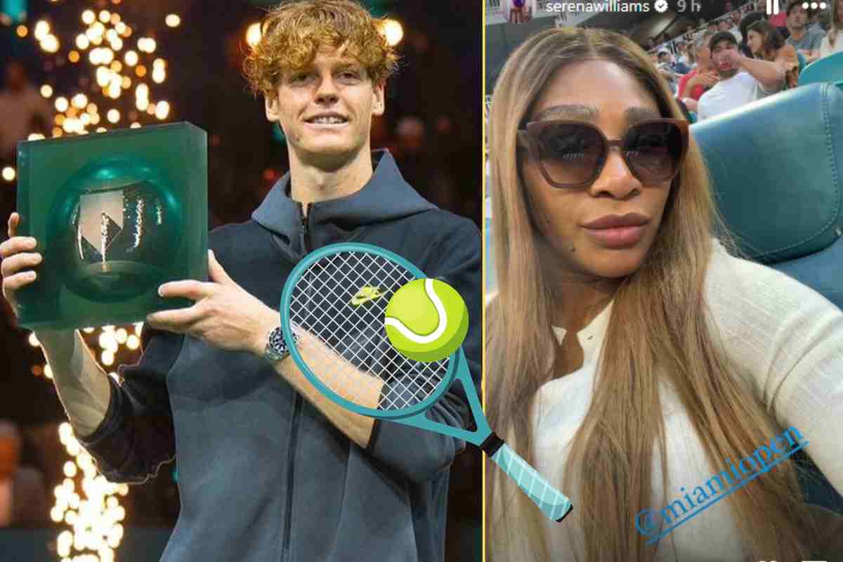 Jannik Sinner e Serena Williams si incontrano al Miami Open e piovono complimenti