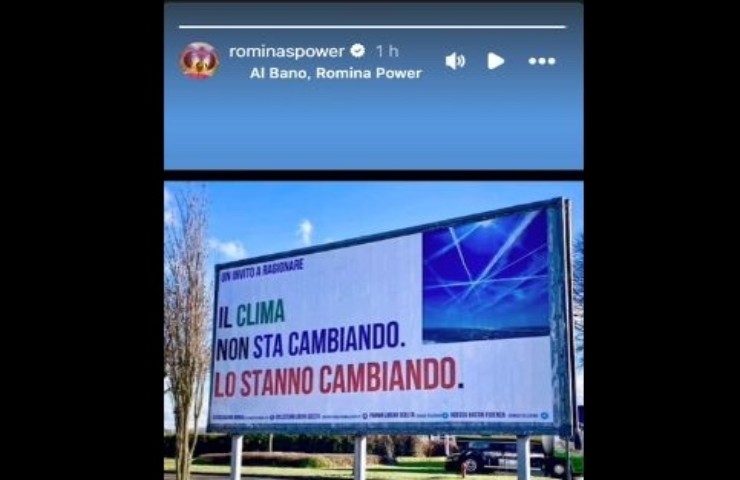 Romina Power denuncia il cambiamento climatico con un post su Instagram