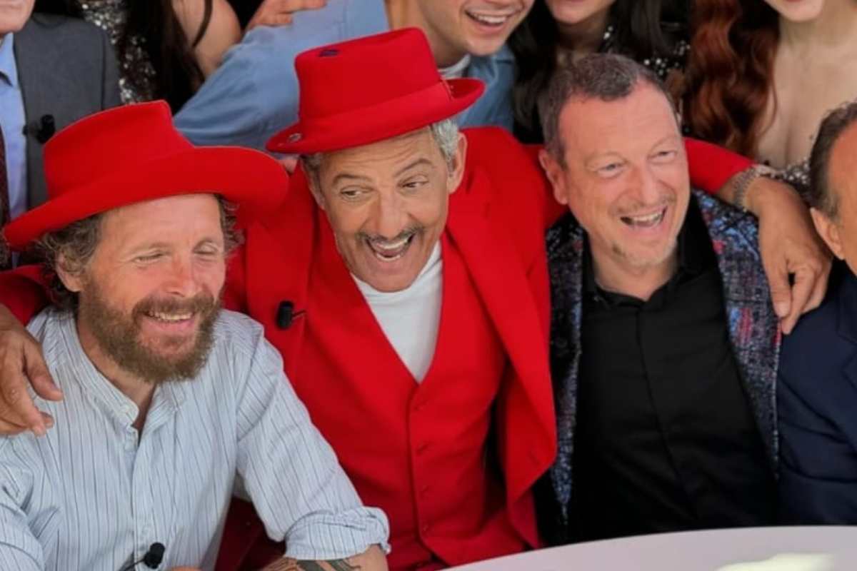 Fiorello con jovanotti e amadeus