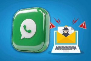 Simbolo Whatsapp e allarme truffa